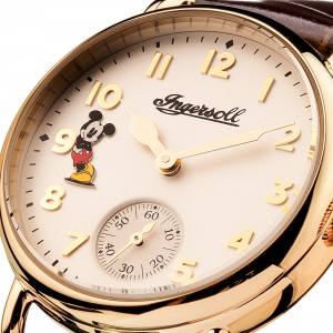 Disney Ingersoll ID00102 Ladies Watch The Trenton Union Quartz Stainless Steel Polished Dial White Strap Strap  Color  Brown