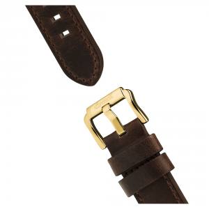 Disney Ingersoll ID01201 Herrenuhr The Trenton Union Quarzwerk Edelstahl poliert Ziffernblatt creme Band Lederband braun
