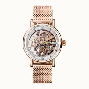 Ingersoll 1892 I00406 Herrenuhr The Herald Automatikwerk Edelstahl poliert Ziffernblatt Silber Metallarmband Anders matt