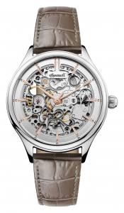 Ingersoll 1892 I06302 Ladies The Vickers Movement Automatic Case Stainless Steel Dial Silver Strap Leather Grey Matt