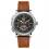 Ingersoll I02602 Mens Watch The Bloch Automatic Stainless Steel Polished Dial Black Strap Strap  Color  Brown