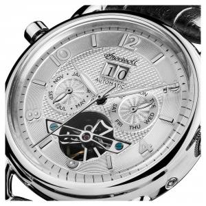 Ingersoll 1892 I00903 Mens The New England Movement Automatic Case Stainless Steel Dial White Strap Leather Black Matt