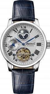 Ingersoll 1892 I07401 Gents The Riff Movement Automatic Case Stainless Steel Dial Silver Strap Leather Blue Matt