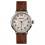 Ingersoll I03301 Mens Watch The Trenton Quartz Stainless Steel Polished Dial Brown Strap Strap  Color  Brown