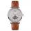 Ingersoll 1892 I04605 Mens The Hawley Movement Automatic Case Stainless Steel Dial White Strap Leather Tan Matt