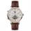 Ingersoll I00701 Mens Watch The Grafton Automatic Stainless Steel Polished Dial White Strap Strap  Color  Brown