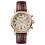 Ingersoll I01001 Mens Watch The Daniells Chronograph Quartz Stainless Steel Polished Dial Cream Strap Strap  Color  Brown