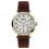 Ingersoll I01703 Mens Watch The St Johns  Quartz Stainless Steel Polished Dial White Strap Strap  Color  Brown