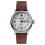 Ingersoll I01801 Mens Watch The Bateman Quartz Stainless Steel Polished Dial White Strap Strap  Color  Brown