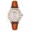 Ingersoll I03604 Mens Watch The Trenton Quartz Stainless Steel Polished Dial White Strap Strap  Color  Brown